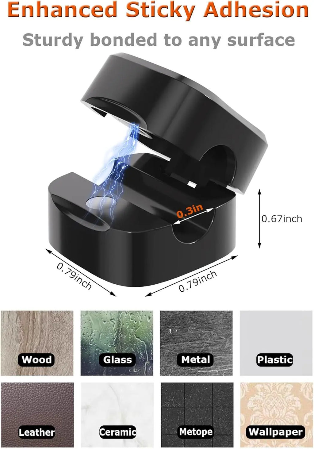 Magnetic Cable Clips Adjustable Cord Holder Management Adhesive Wire