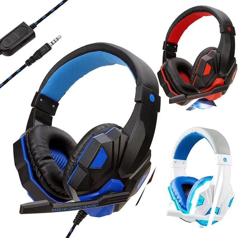 Wired Gaming Headsets 120 Adjustable Noise Cancelling Microphone Bass