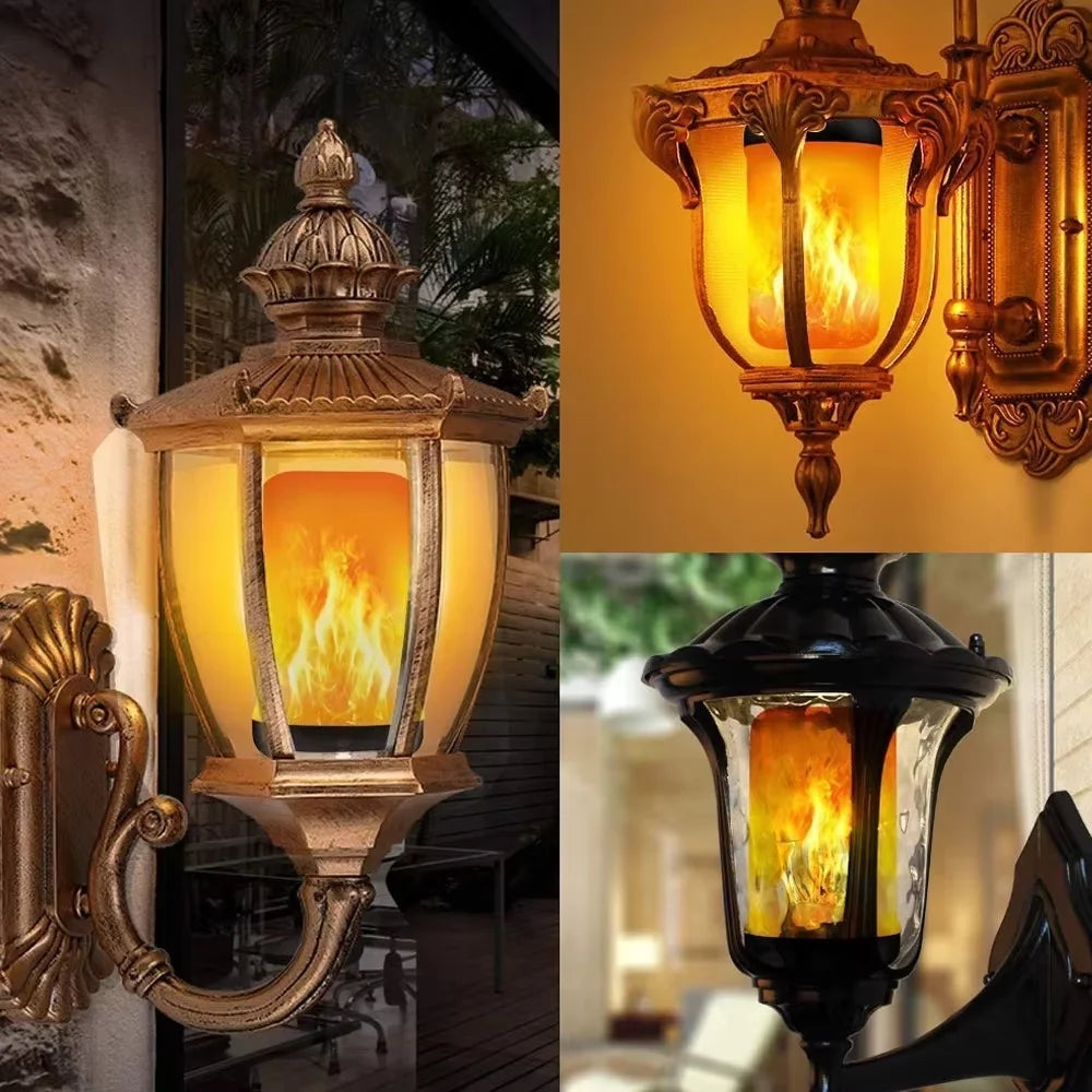 B22/E27 LED Flame Effect Bulb – 4 Modes Flickering Fire Simulation Light for Home, Garden, Party, Bar, Festival & Outdoor Decor Zpaxo