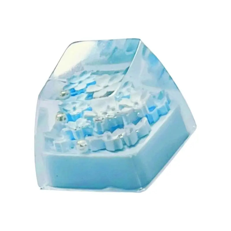 652F Semitransparent 3D Blossomy Rosin Keycaps Mechanical Keyboards Zpaxo