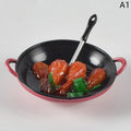 ▶1PCS Dollhouse Mini Metal Cooking Pot with Food Simulation Kitchen Utensils Model Doll House Decoration Miniature DIY Accessori Zpaxo A1