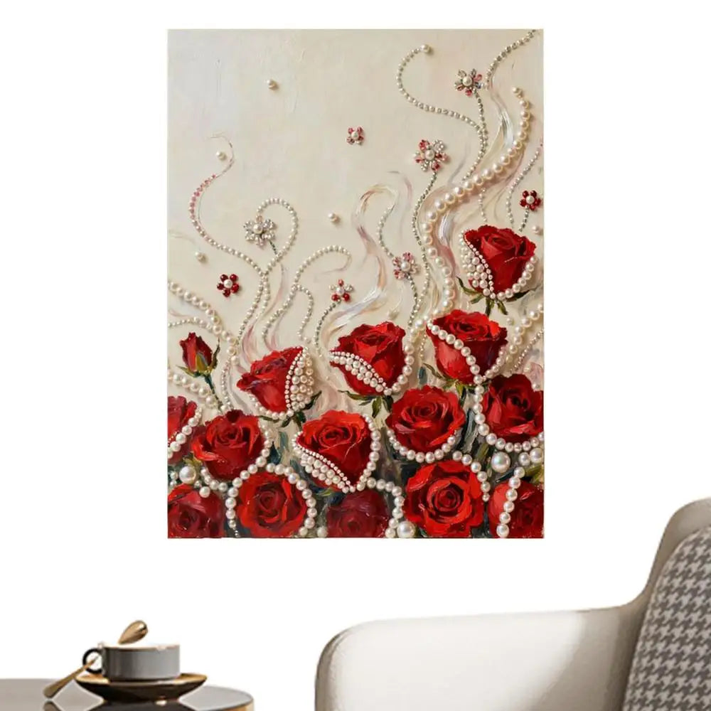Canvas Paint 30x40cm Flower Relief DIY Painting Kits Adults Students
