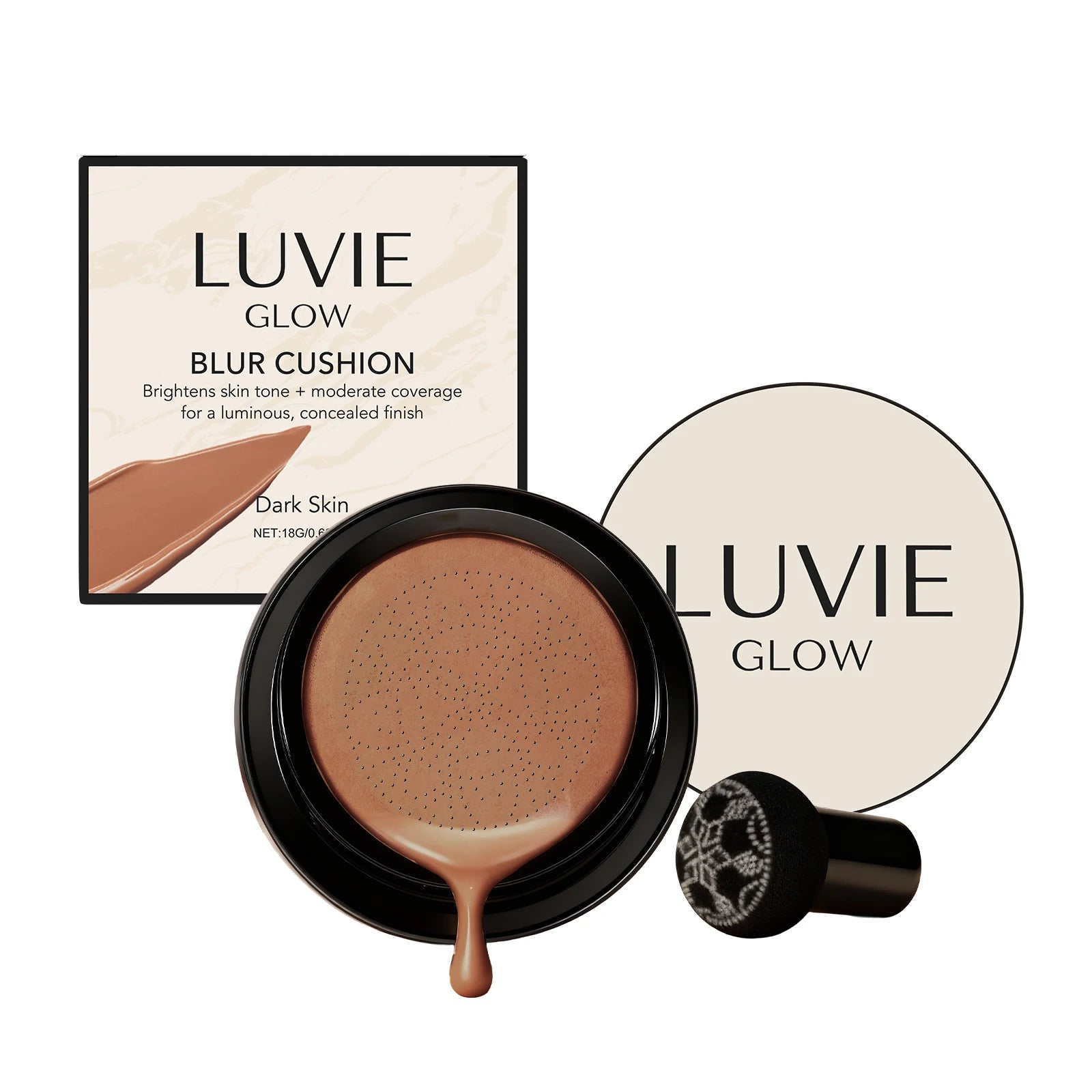 Mushroom Head Air Cushion CC Cream Foundation – Waterproof & Full Cover CC Cream Foundation Zpaxo Dark Skin