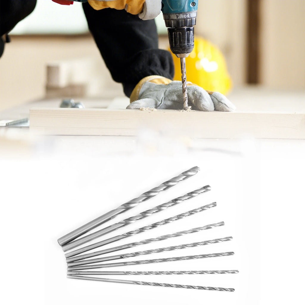 Extra Long Speed Steel Straight Shank Twist Drill Bit Tool 4- Wood
