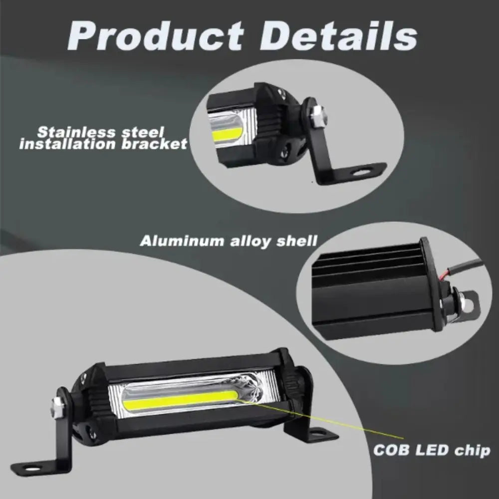 Headlight COB LED Work Light Single Row Mini Bar Spotlight Lorry Zpaxo