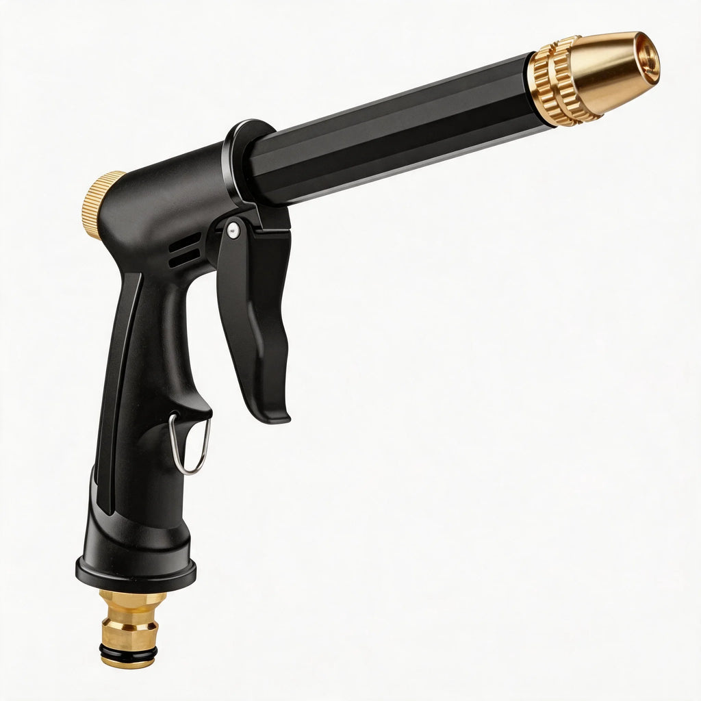 High-Pressure Car Wash Water Gun – 4-Mode Copper Nozzle