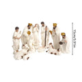 Nativity Figurines Resin Christmas Desktop Decoration Tabletop Religious Sculpture for Home Office Living Room Bedroom Fireplace Zpaxo A CN
