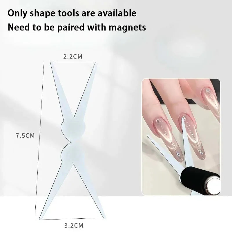 Double-head French Cat Eye Nail Magnet V-shaped Magnetic Combination Zpaxo Only Iron