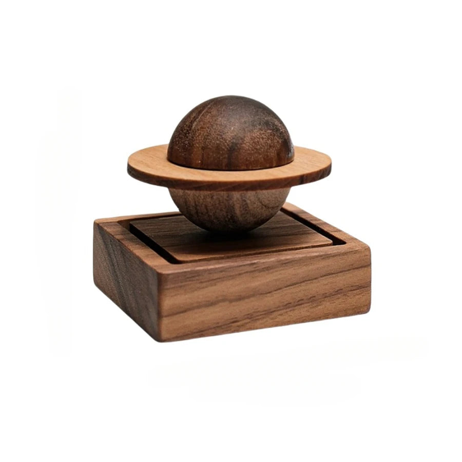 Wooden Aromatherapy Diffuser Scented Wood Planet-shaped Car Home