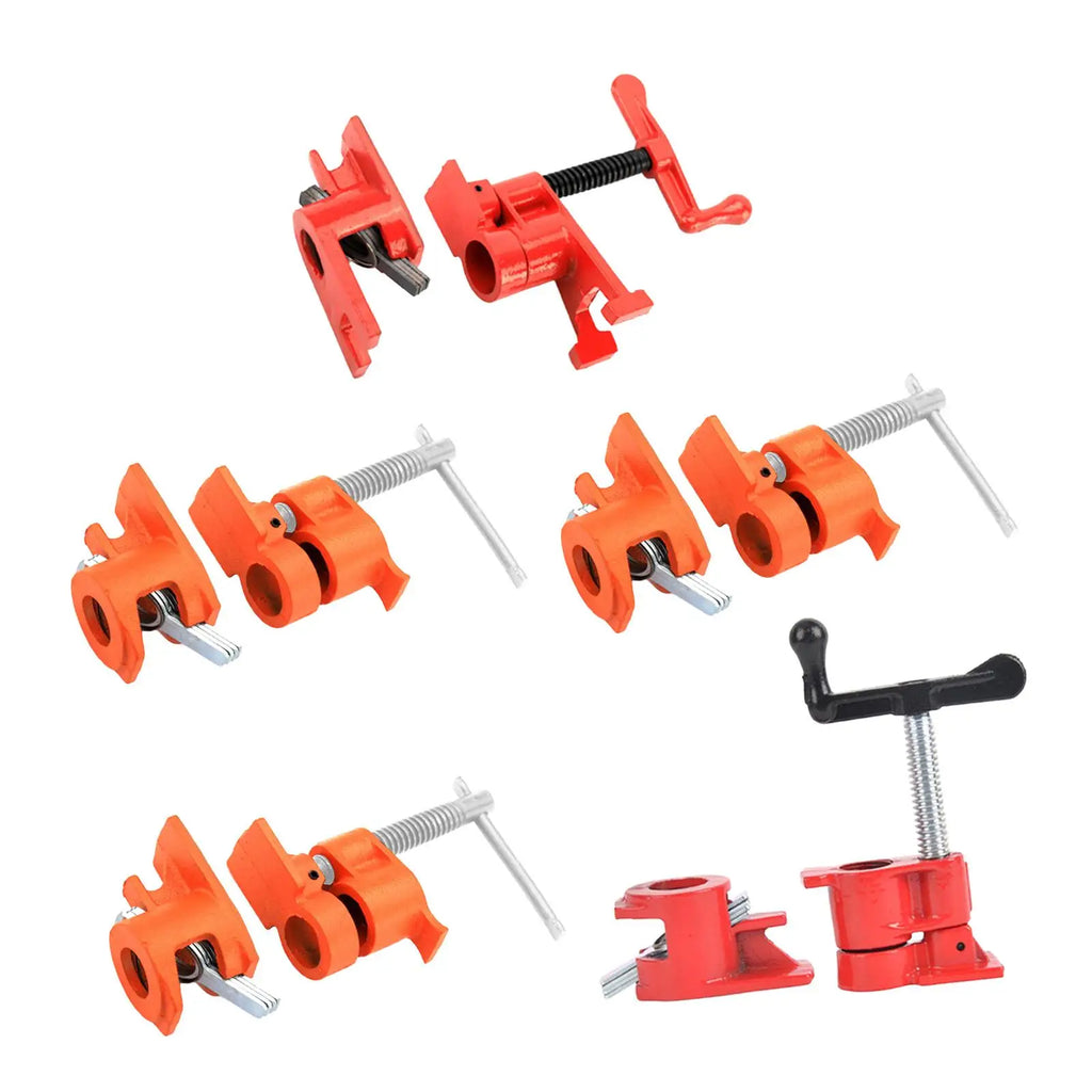 2PCS Wood Gluing Pipe Clamp Set Tools Durable Heavy Duty Metal for Woodworking Carpentry DIY Projects Workshop Home Improvement Zpaxo