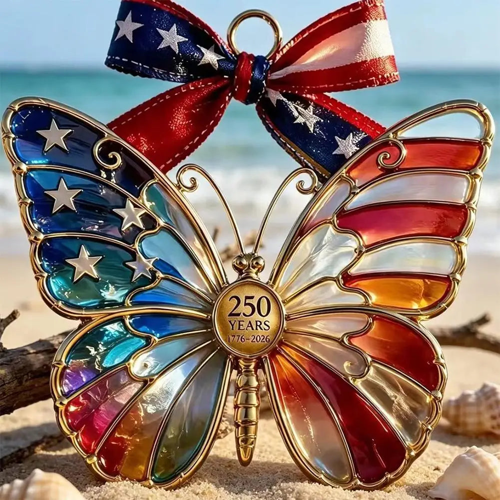 2D Patriotic Acrylic Ornaments Acrylic Window Hanging Butterfly Cat Shapes Hanging Decor For Friends & Cancer Patients Zpaxo