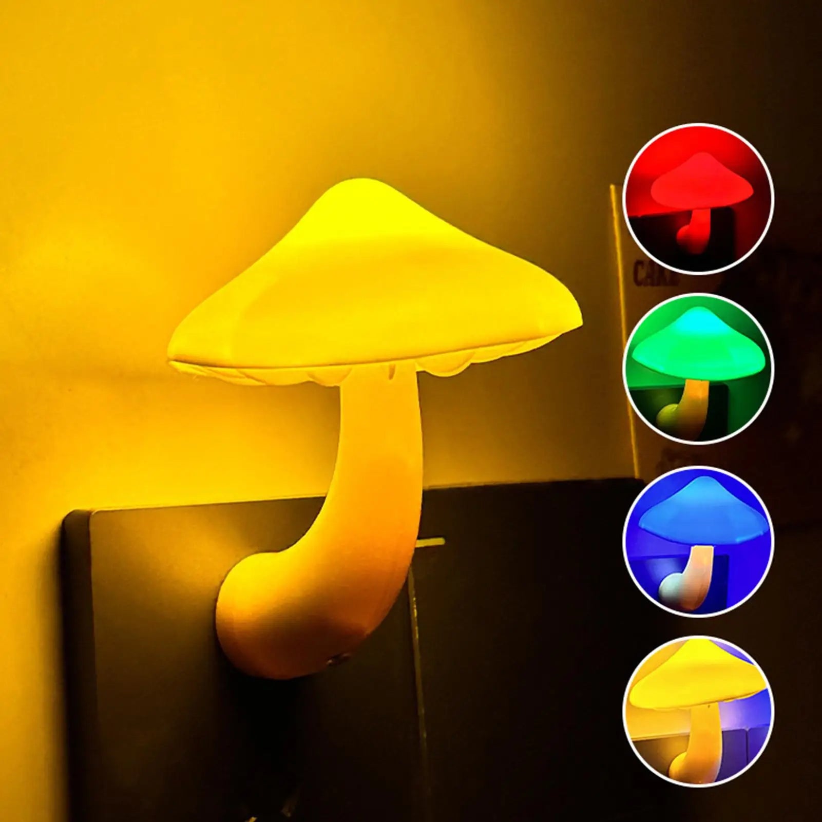 Mushroom LED Night Light – Auto Sensor Plug-In Lamp for Bedroom LED Night Light Zpaxo Default Title