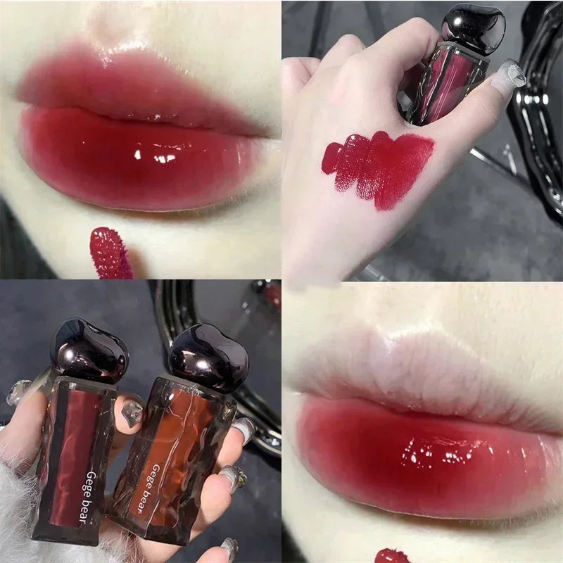 Transparent Water Glossy Orange Lip Gloss Red Mirror Jelly Liquid Lipsticks Moisturizing Long-lasting Lip Tint Stain Cosmetics Zpaxo 05