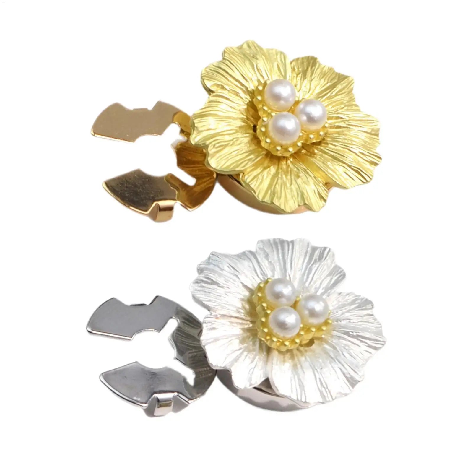 Pearl Flower Button Covers Shirt Accessories Shaped Decorative