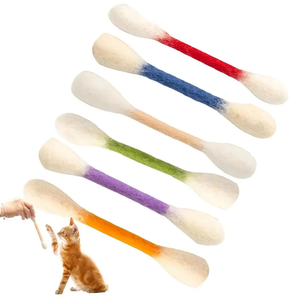 Catnip Kittens Chew Toys 6-Piece Felt Cotton Swabs For Kitten Cat Chew Toy For Indoor Outdoor Training Entertainment Park Home Zpaxo Lavender China Mainland