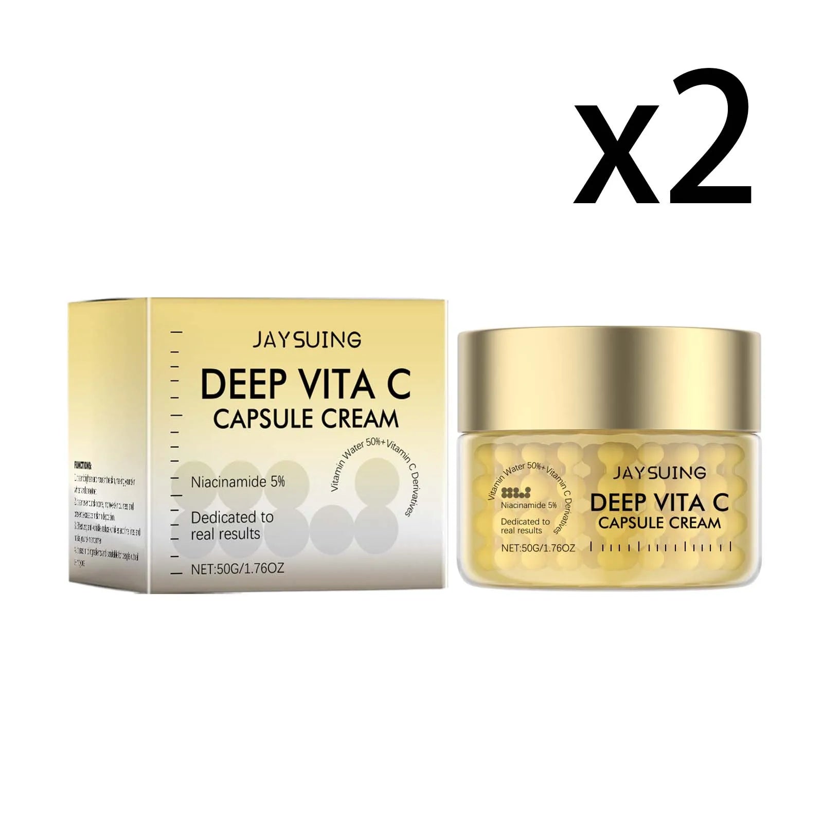 Vitamin C Gold Capsule Face Cream – Brighten & Hydrate 50g Brightening Face Cream Zpaxo 2x50g 50g