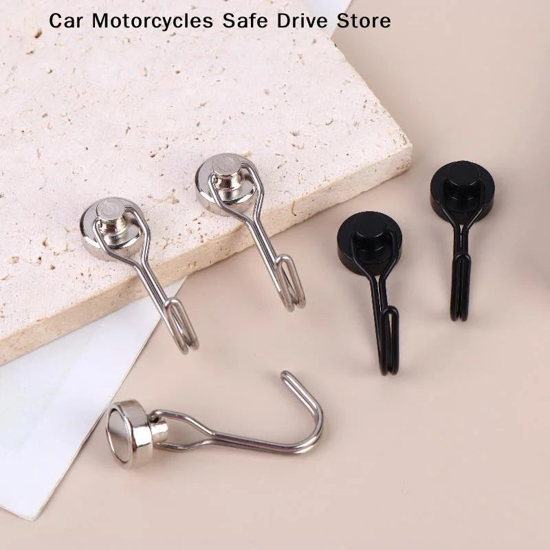 CM6Pcs Stainless Steel Magnetic Hook Heavy Duty Magnet Swivel Home