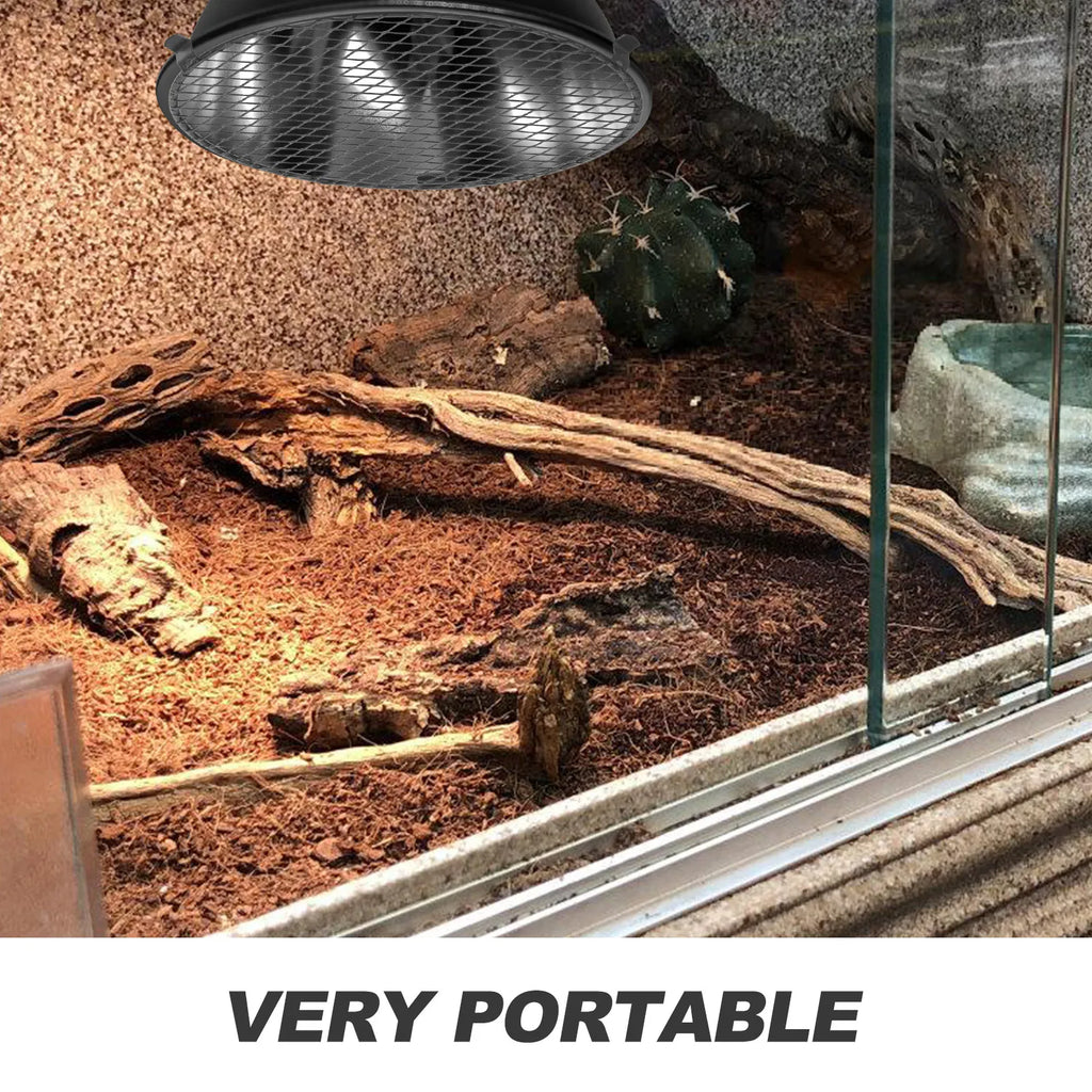 Reptile Heat Lamp Guard Mesh Cover Metal Cage Protector Anti-scald