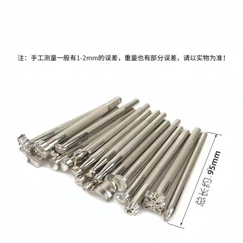 Craftsmanship DIY Leather Tools Leather Carving Printing Tools 20 piece set Printing Punching Leather Leather Bag Carving Knocki Zpaxo