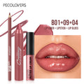 3PCS/SET Long-Lasting Non-Stick lipstick pen&Waterproof Lipliner Pencil & Long-Lasting Lip Oil Lip Gloss,Beginner-Friendly Zpaxo set 01