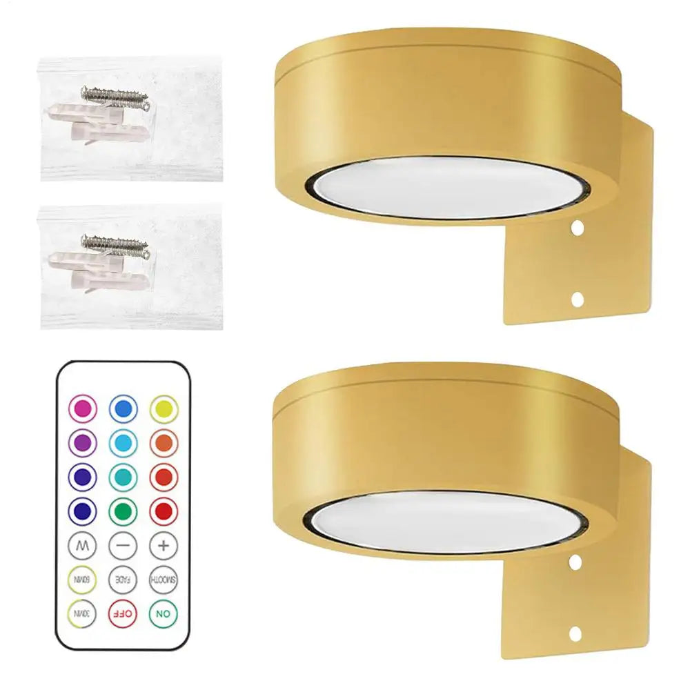 LED Magnetic Wall Sconce Lights Mounted Lamp Remote Control 13-Color