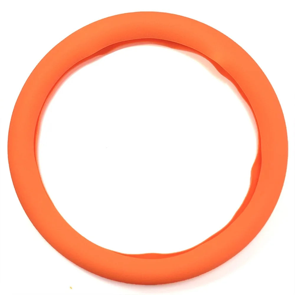 Ultra-thin Silicone Car Steering Wheel Cover Anti-slip Texture Soft Zpaxo style1