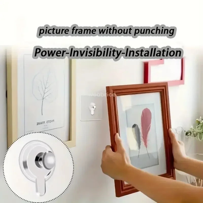 10/20 Pack Strong Adhesive Hooks Picture Frame Poster No Drilling Hooks Waterproof Kitchen Bathroom Accessories Screw Hooks Zpaxo