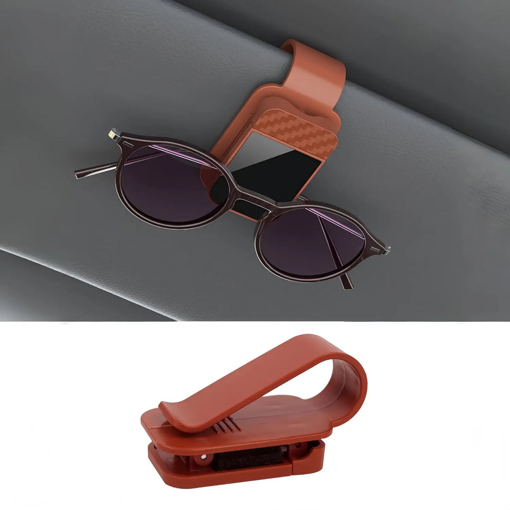 Car Sun Visor Sunglasses Clip Holder & Card Organizer