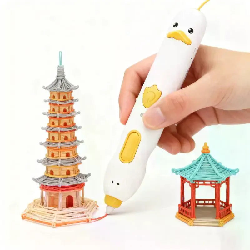 1 Set DIY Drawing Pens PCL Low-Temperature 3D Printing Pen With 236inch Filament USB Charging Christmas Gift For Beginners Zpaxo