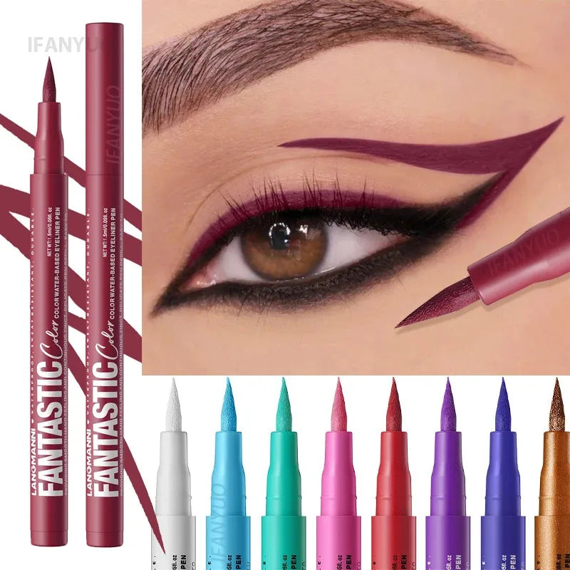 Red Wine Black Waterproof Eyeliner Pencil Untra-fine Liquid Eye Liner Pen Quick Dry Long Lasting Non Smudge Makeup Cosmetics Zpaxo