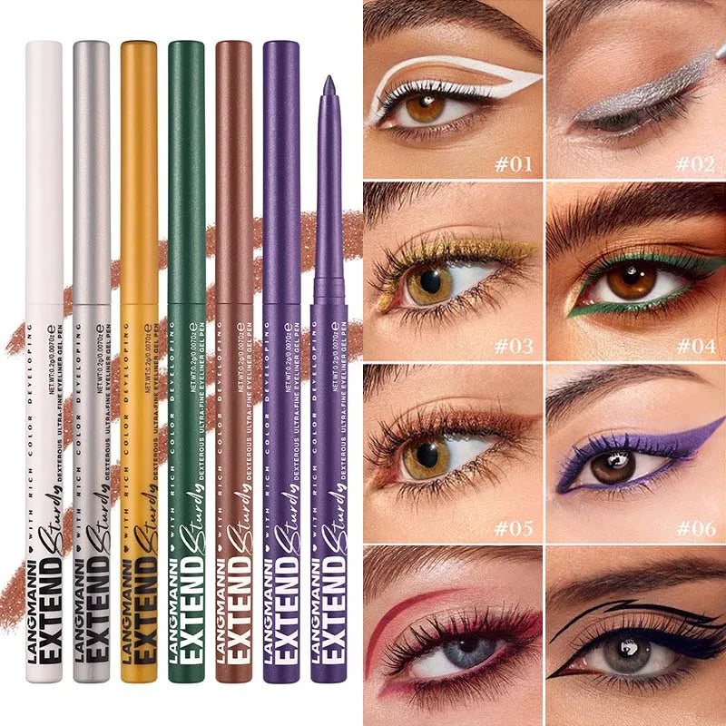 Waterproof Eyeliner Gel Pencil Gold Brown Lying Silkworm Pen Soft Zpaxo