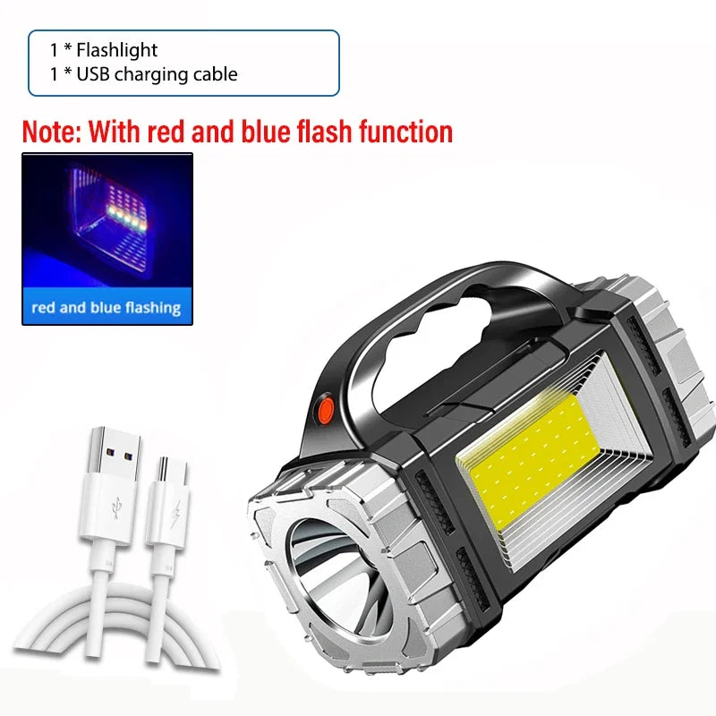 ESMARTER 1600 Lumen Rechargeable LED Flashlight & COB Side Light