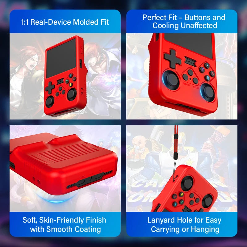 Protective case For R36S Silicone Case Soft 360° drop protection Case For R36s Handheld Game Console Accessories Zpaxo
