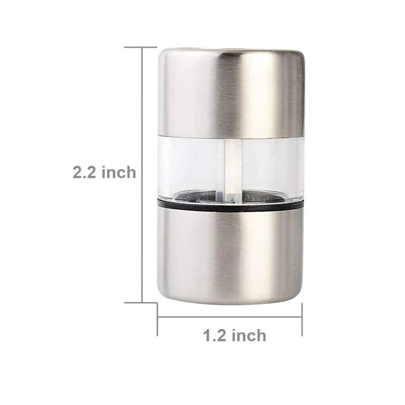 2-in-1 Salt & Pepper Grinder – Stainless Steel Manual Mill Salt & Pepper Mill Zpaxo 1Pcs