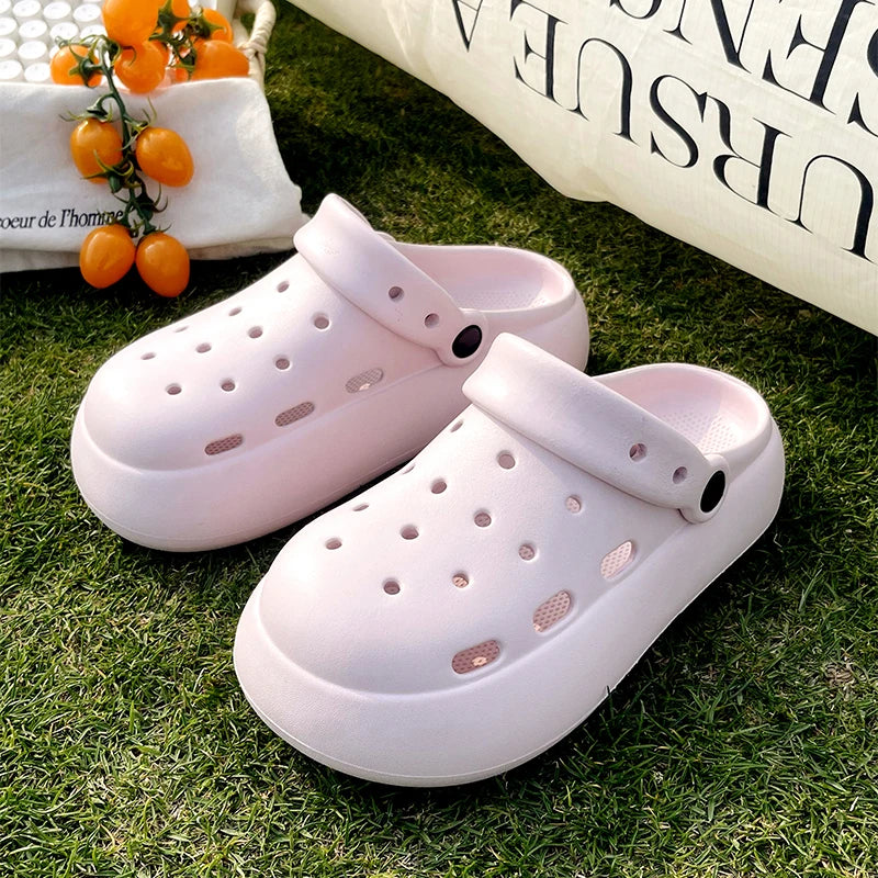 Women 2026 Cute Thick Platform Clogs SHAJI Summer Non Slip Soft