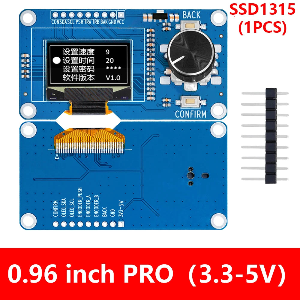 0 96 White Oled Display Screen Combined EC11 Rotary Encoder Module Zpaxo 0.96 inch pro