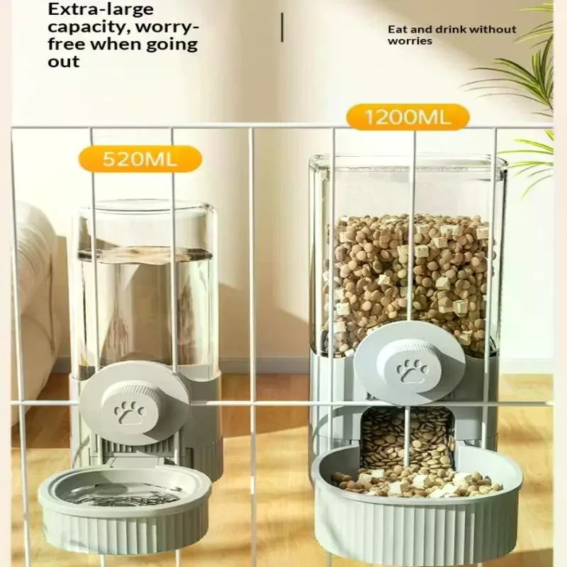 Pet Cage Hanging Water Dispenser Cat Dog Automatic Fountain Feeder Zpaxo