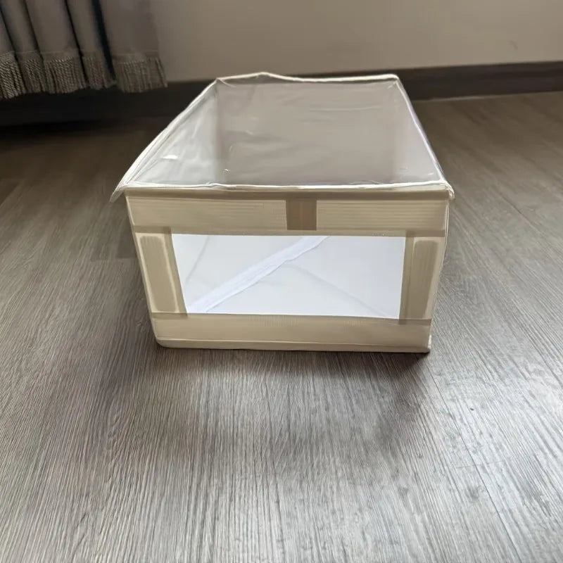 Large Fabric Storage Boxes Flip Window Clothes Underwear Quilts