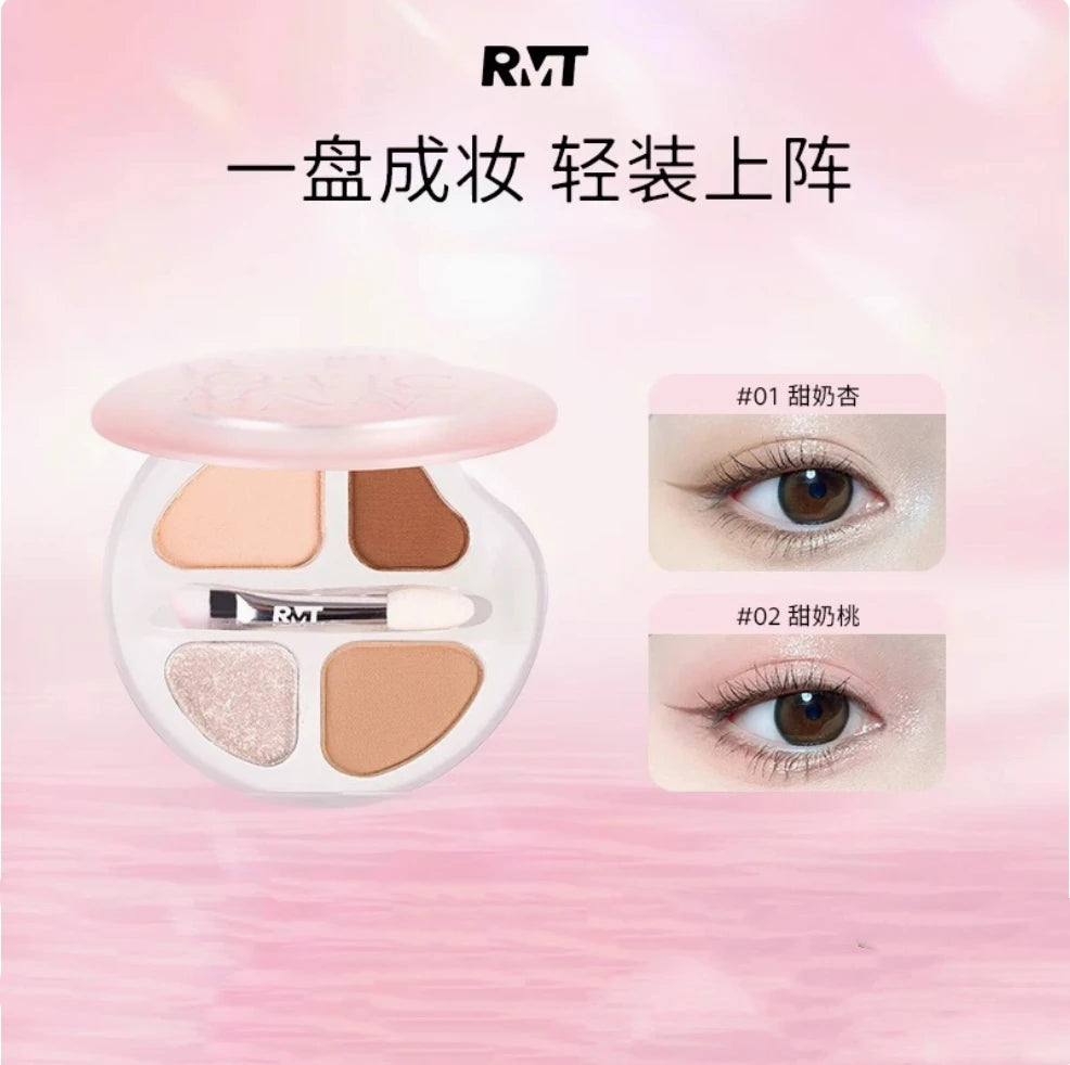 RMT ROMANTIC BEAUTY Eye Shadow Silkworm Palette Four Colors Matte Contouring And Brightening Eyeshadow Palette Zpaxo