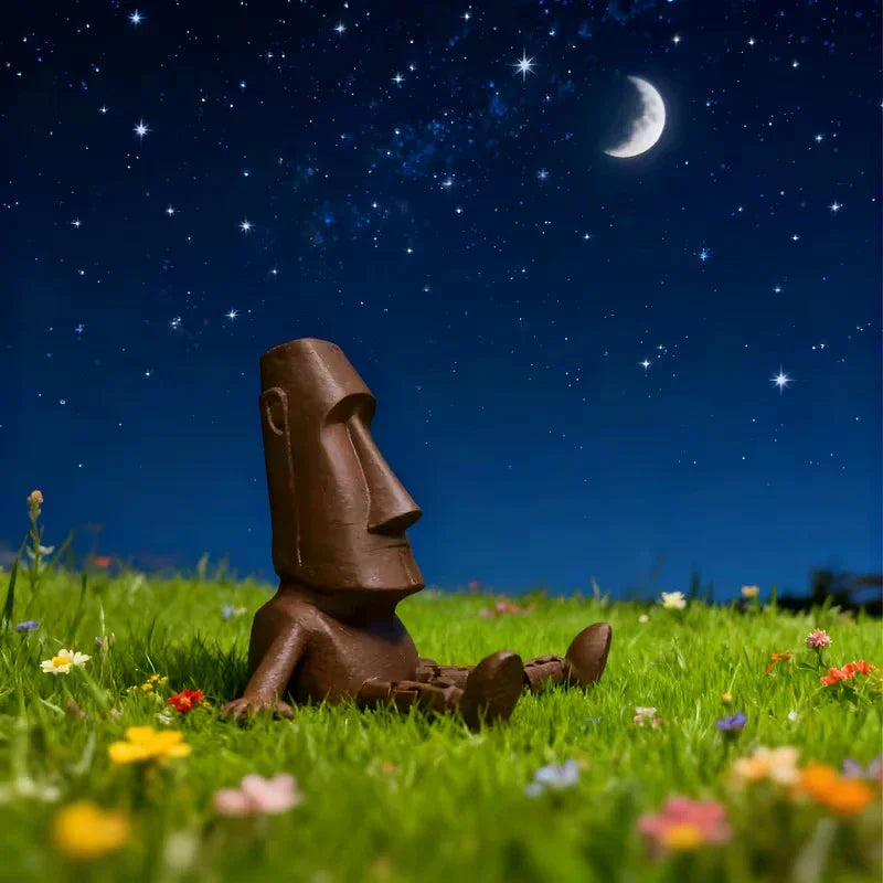 Party Gift 3D Printed Moai Statue Easter Island Moai Ornament With Movable Joints Collectible Figurine Home Desk Decor Zpaxo