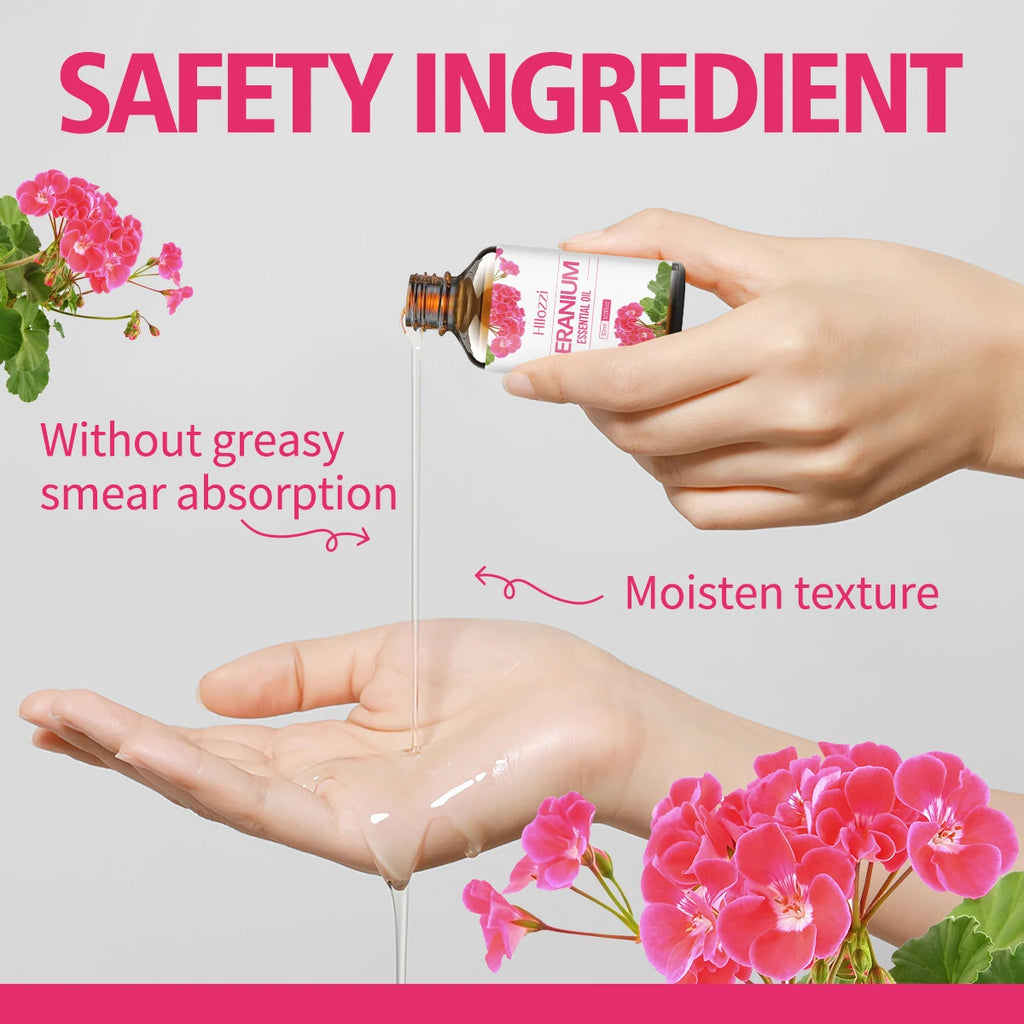 30ml Geranium essential oil hydrating and moisturizing aromatherapy candle car cleaning agent pure essential oil Zpaxo