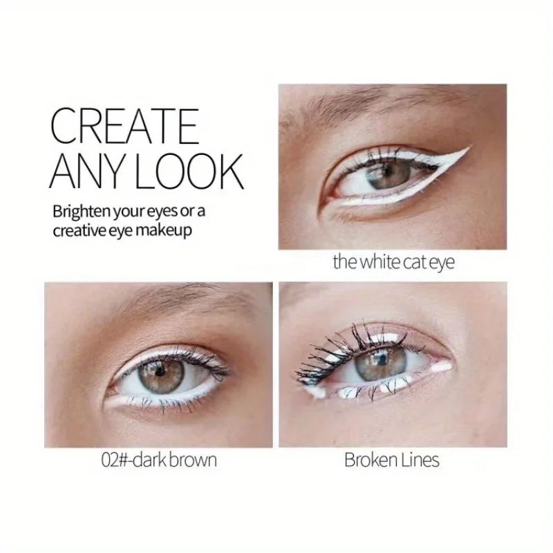 3PCS Waterproof White Eyeliner. Long Lasting, Smooth, Easy Wear. Eyes Brightener. Ideal for Music Festivals Zpaxo