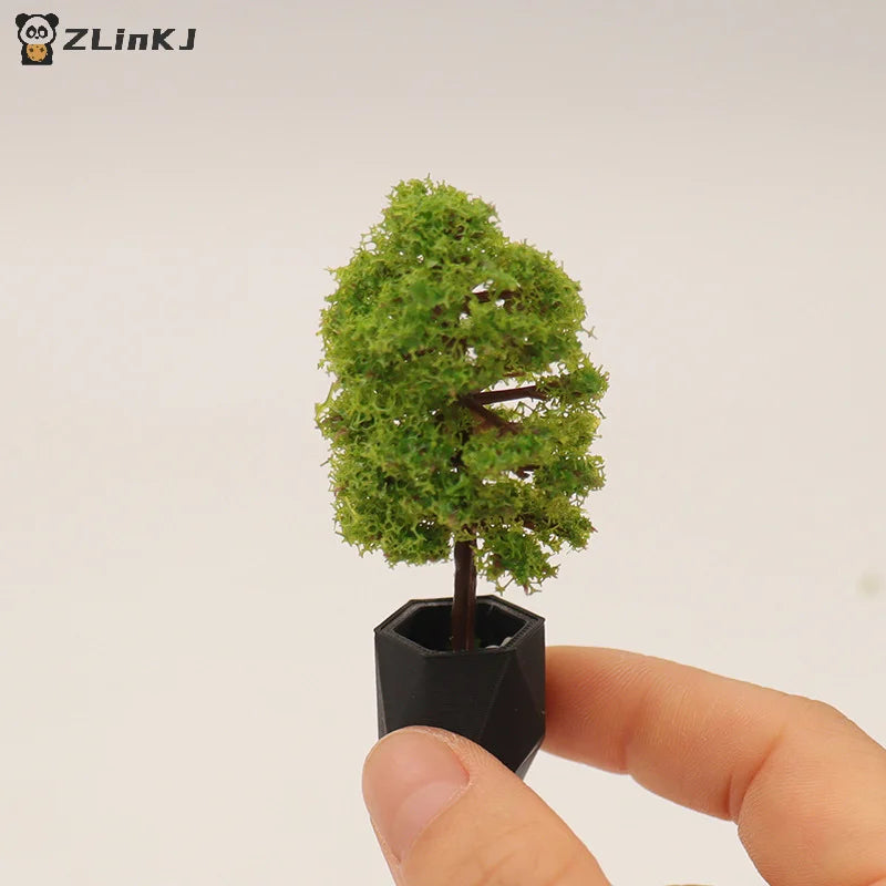 ▶1/12 Dollhouse Simulation Plant Potted Model Mini Home Decoration Dolls House Micro Garden Landscape Ornaments Zpaxo