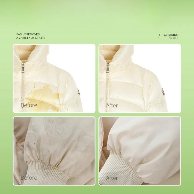Down Jacket Dry Cleaning Spray Downwear Detergent Agent Dry Cleaner Oil Stain Remover Down Jacket Clothing Foam Cleaning Liquid Zpaxo