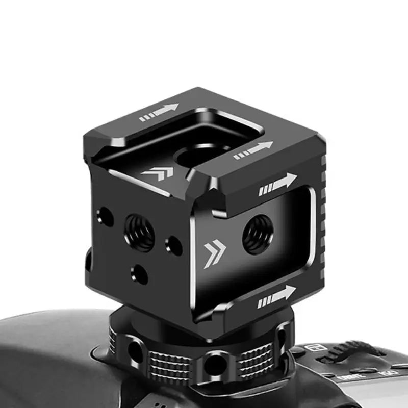 652F Three Head Hot Shoe Adapter Lightweight Extend Microphone LED Fill Light Monitor Zpaxo