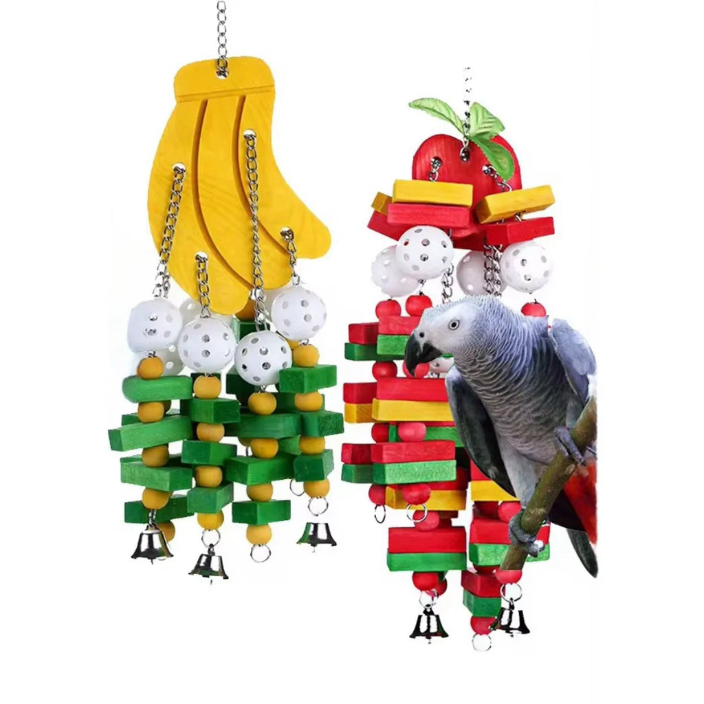 Bird Toys Parrots Wooden Parrot Supplies Gray Birds Alex Sun Biting