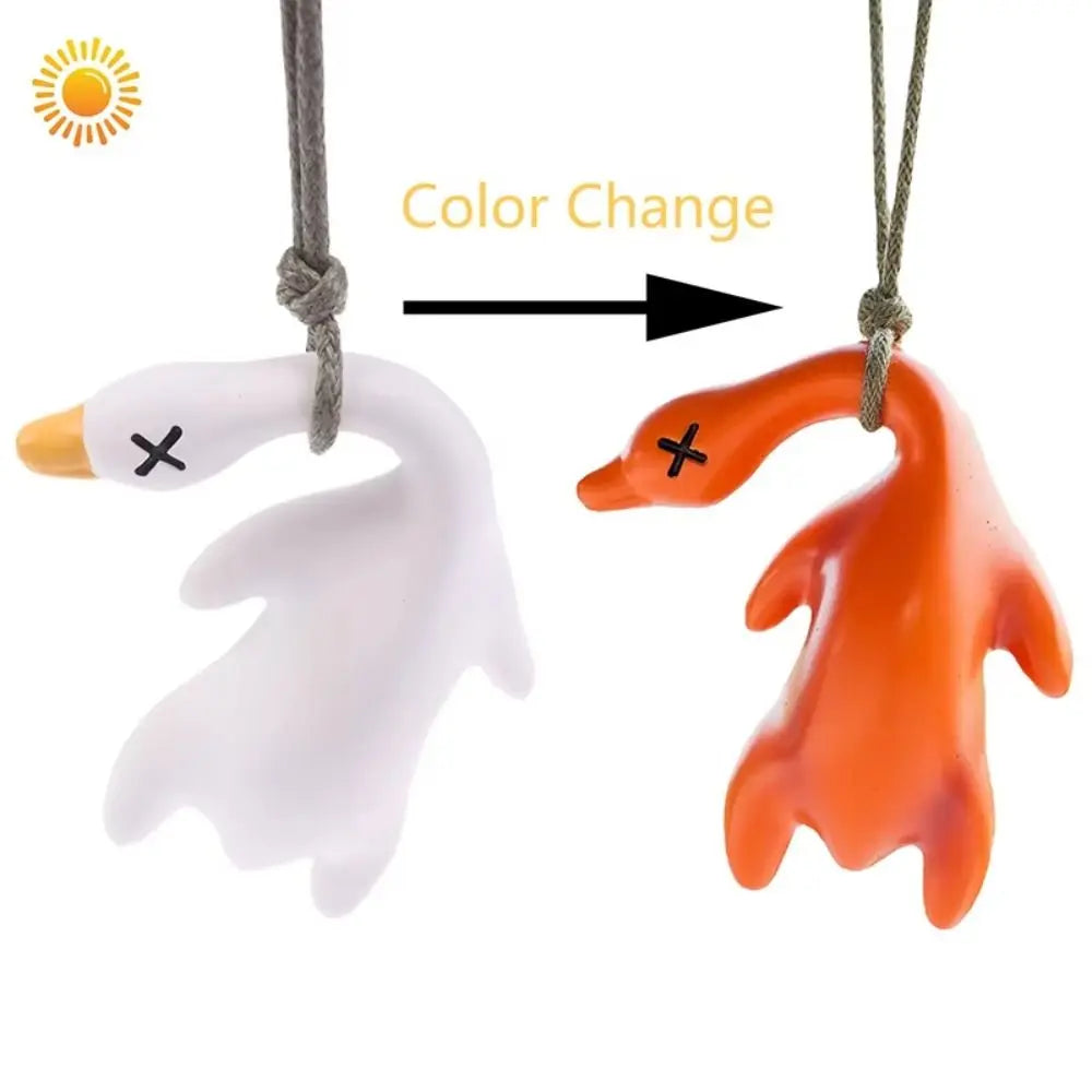 2Pcs Color Changing Color Changing Swing Goose Cute Exquisite Swing Duck Car Pendant 2Pcs Fashion Car Hanging Ornament Home Zpaxo