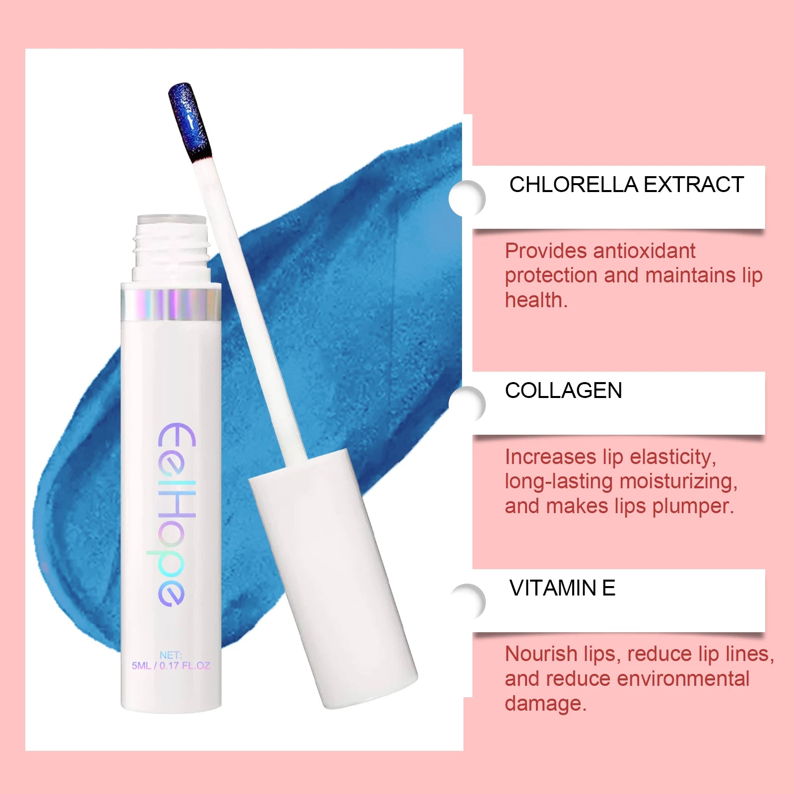 Eelhoe Tearable Lip Glaze – Waterproof Matte Lip Tint & Gloss Lip Glaze Tint Zpaxo
