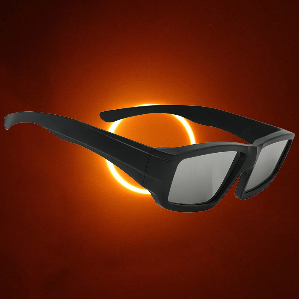 1- Safe Solar Eclipse Glasses Plastic Frame Professional Viewer Shade