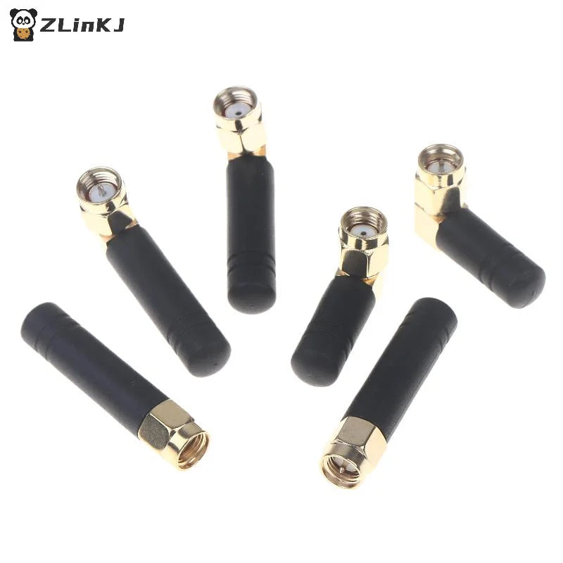 Right Bend Angle Ultra Compact Mini Wifi Antenna 2 3DBI Gain SMA Male Zpaxo